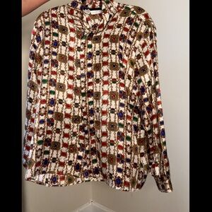 Vintage Chain Print Blouse